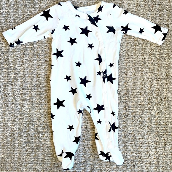 Nordstrom Baby Star Print Footie- 3 months - Picture 1 of 6
